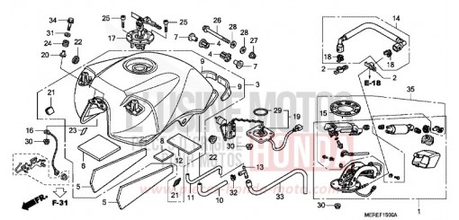 SERBATOIO CARBURANTE (CBF600S/SA) CBF600NA9 di 2009